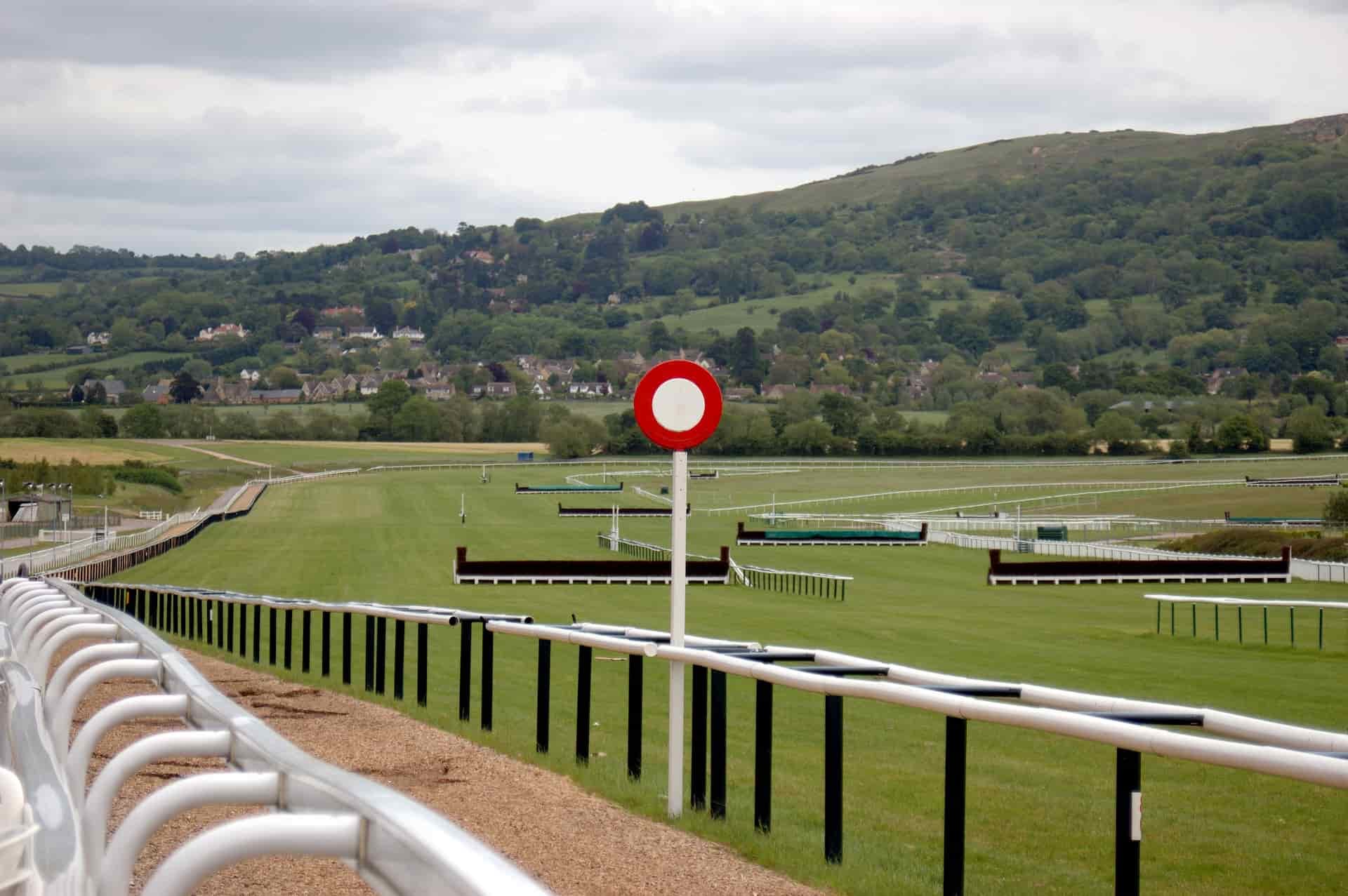 Finishing line at the Cheltenham race course